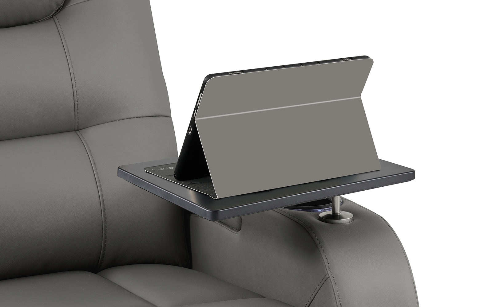 comfiroom Home Theater Seating Series Home Theater Seat Black Swivel Tray Table