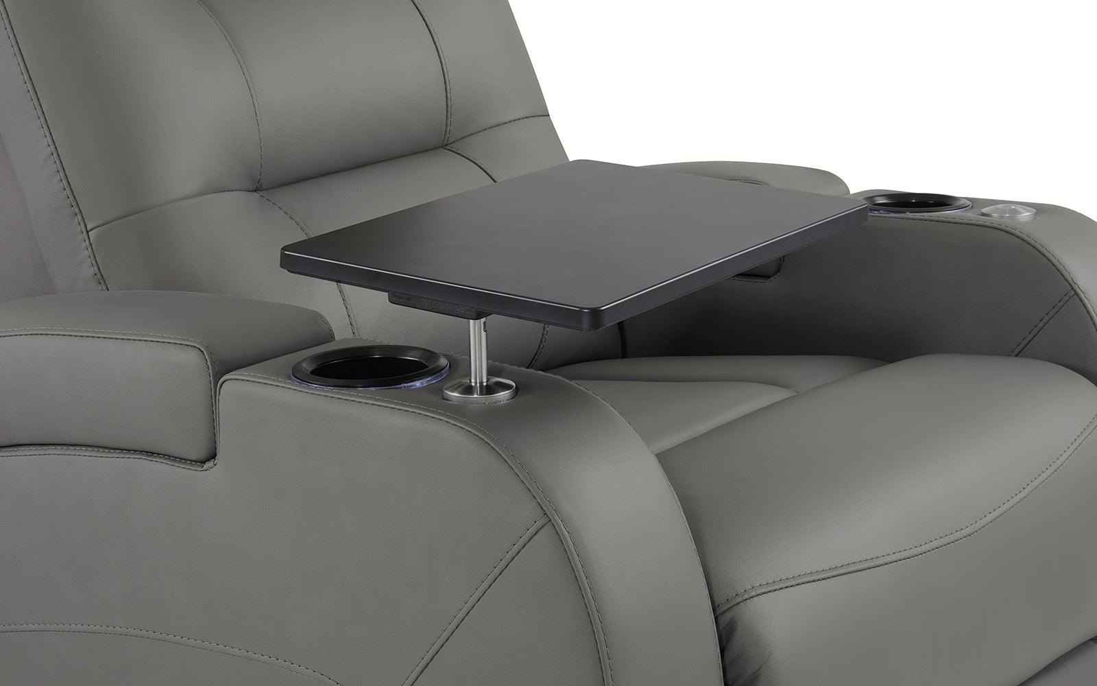 comfiroom Home Theater Seating Series Home Theater Seat Black Swivel Tray Table